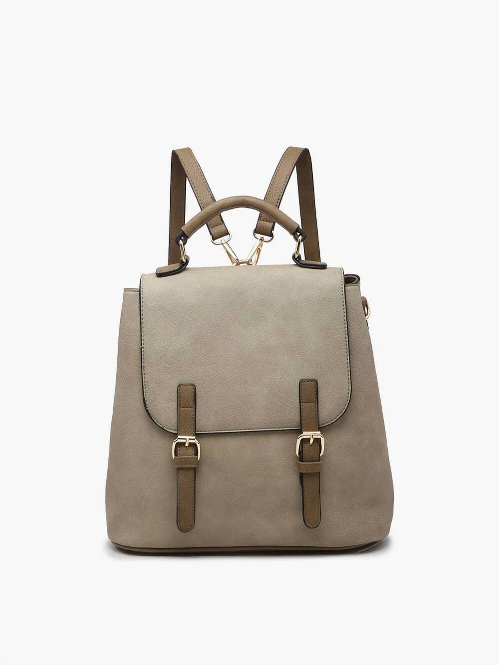 NEW JEN & CO. women's brooks convertible vegan leather backpack and shoulder bag